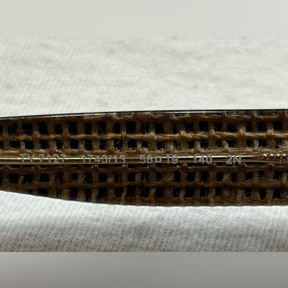 Tory Burch Sunglasses TY 7127 1740/13 Black Crystal on Raffia w/ Smoke Fade - Picture 6 of 6